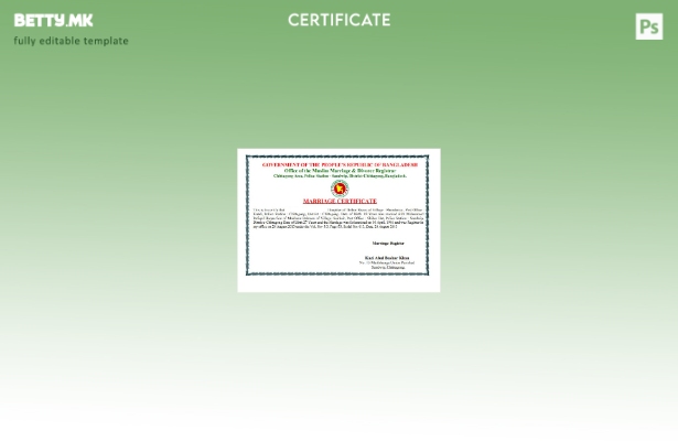 модерен стил во Бангладеш Канцеларијата на муслиманскиот матичар за брак и разво